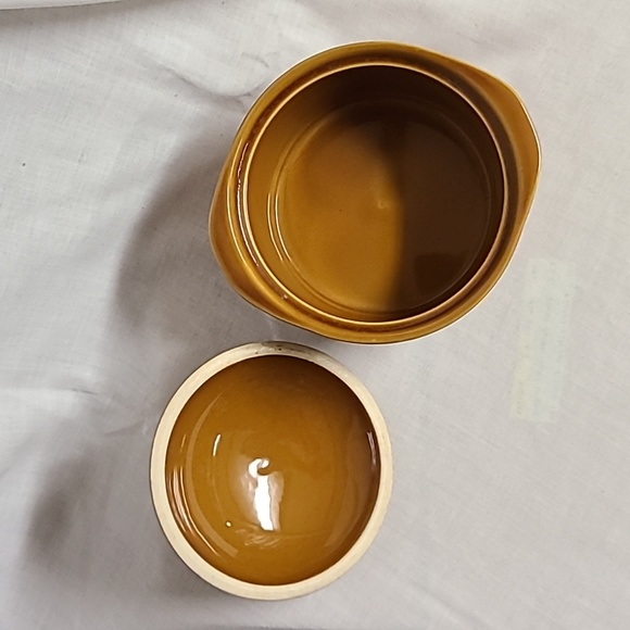 Savinio Stoneware Brown Mini Crock Casserole Lidded Pot EUC - Picture 3 of 5